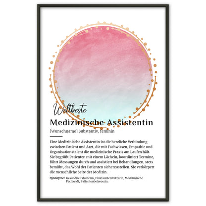 Poster Definition Medizinische Assistentin mit Namen gestalten