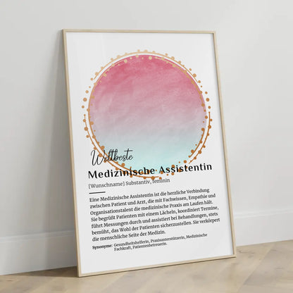 Poster Definition Medizinische Assistentin mit Namen gestalten