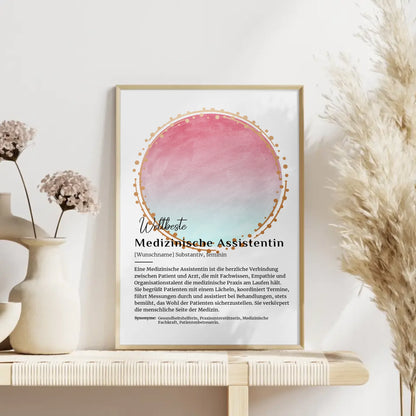 Poster Definition Medizinische Assistentin mit Namen gestalten