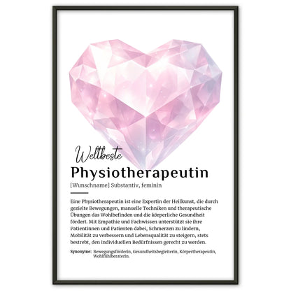 Personalisierte Poster Definition Physiotherapeutin mit Namen