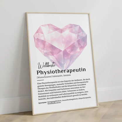 Personalisierte Poster Definition Physiotherapeutin mit Namen