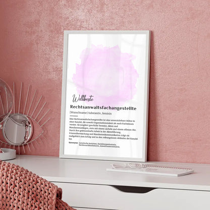 Personalisierte Poster Definition Rechtsanwaltsfachangestellte mit Namen