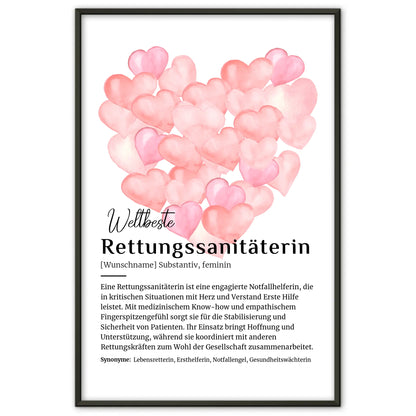 Poster Definition Rettungssanitäterin mit Namen Design