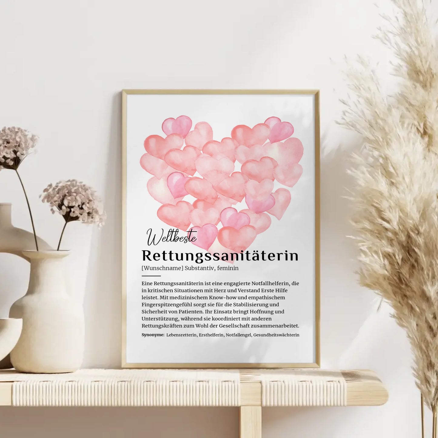 Poster Definition Rettungssanitäterin mit Namen Design