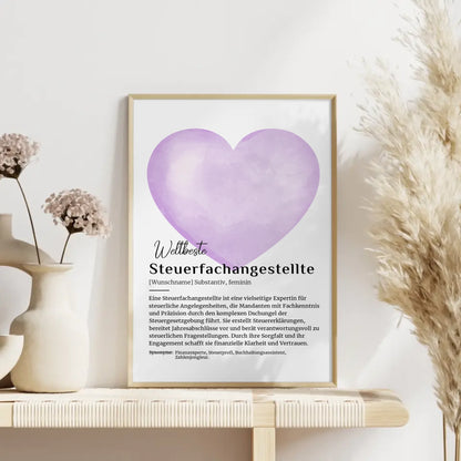 Personalisierte Poster Definition Steuerfachangestellte mit Namen