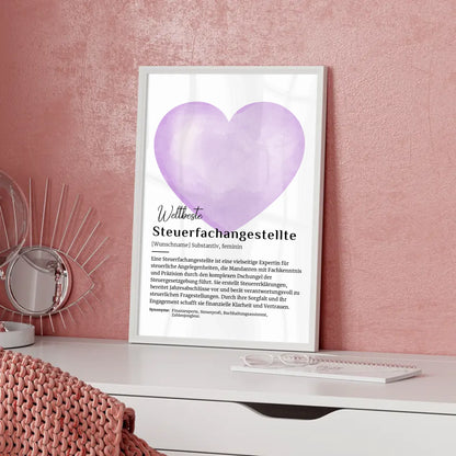 Personalisierte Poster Definition Steuerfachangestellte mit Namen