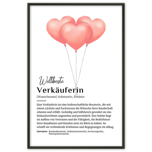 Personalisierte Poster Definition mit Namen Definitionsposter