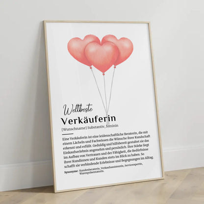 Personalisierte Poster Definition mit Namen Definitionsposter