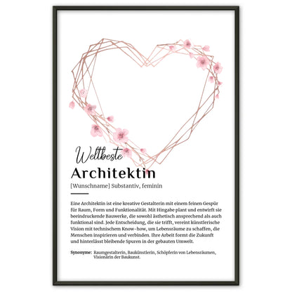 Personalisierte Poster Definition Architektur mit Namen Geschenk