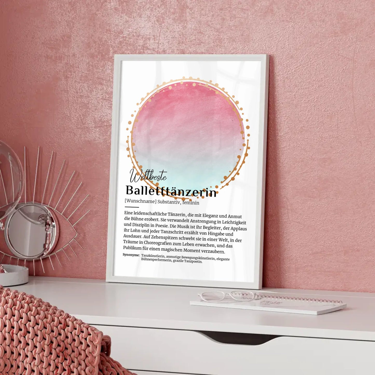 Poster Definition Balletttänzerin mit Namen Geschenk