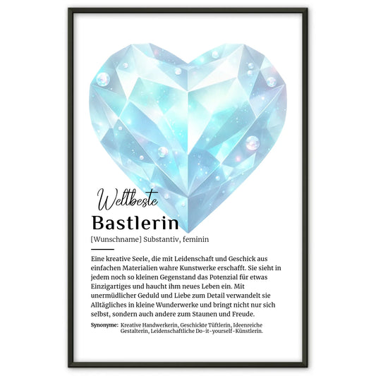 Personalisierte Poster Definition für Bastlerin mit Namen