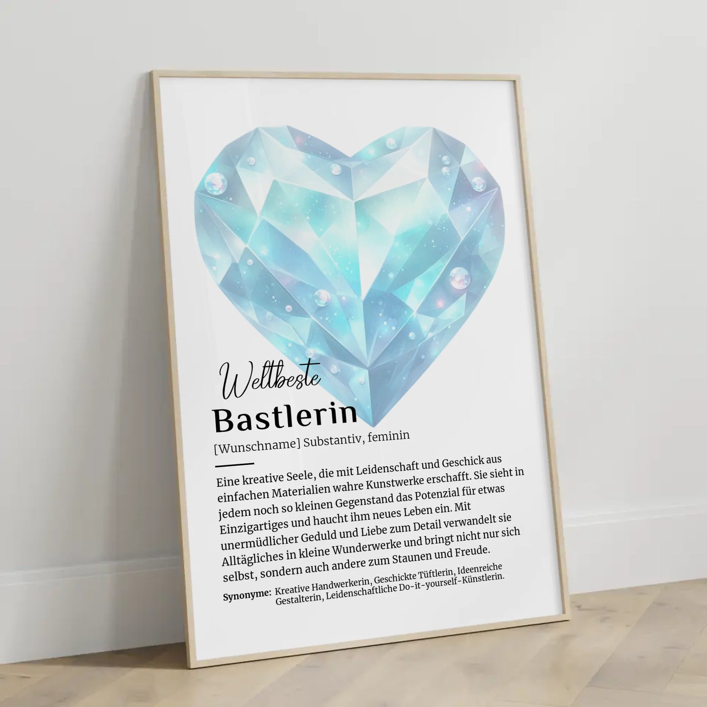 Personalisierte Poster Definition für Bastlerin mit Namen