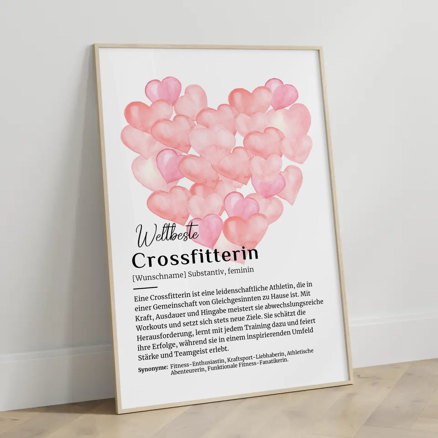 Personalisierte Poster Definition für Crossfitterin mit Namen