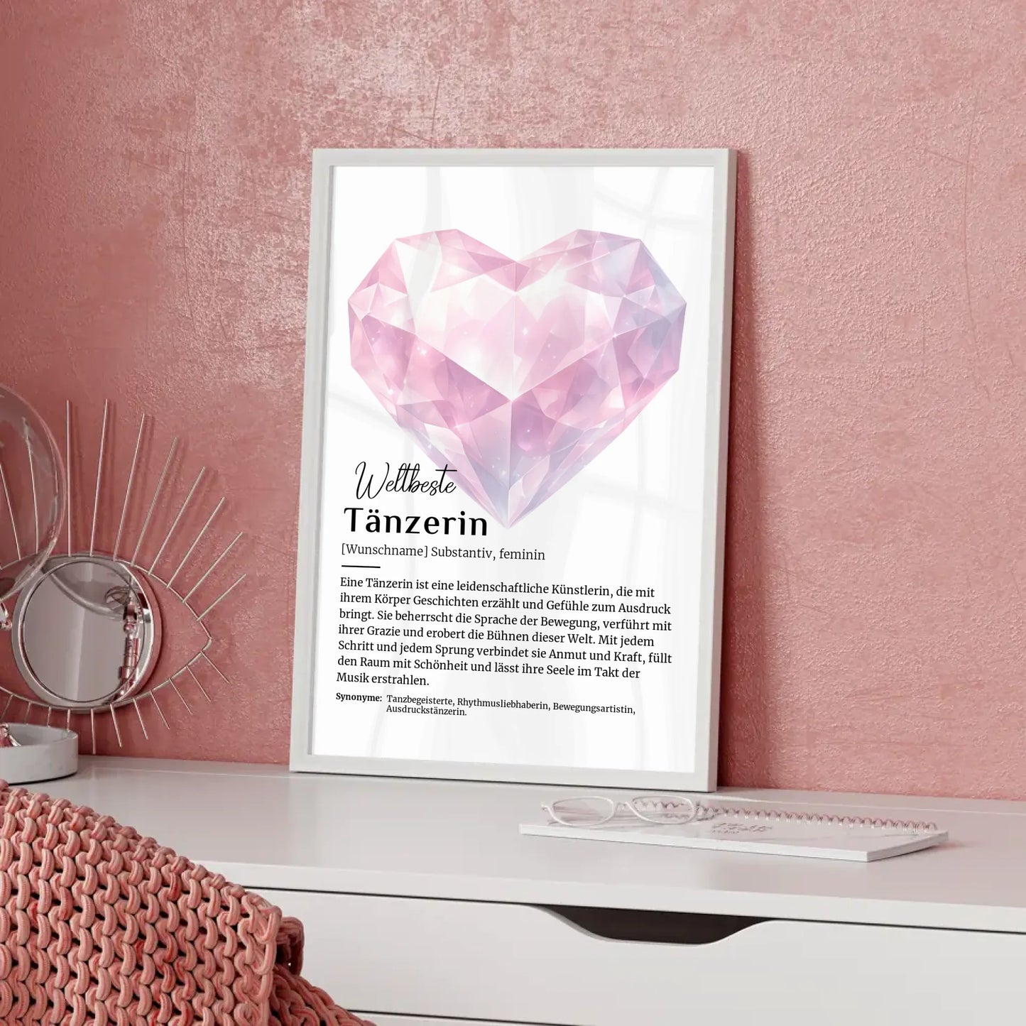 Personalisierte Poster Definition Tänzerin Tanzen mit Namen Geschenk