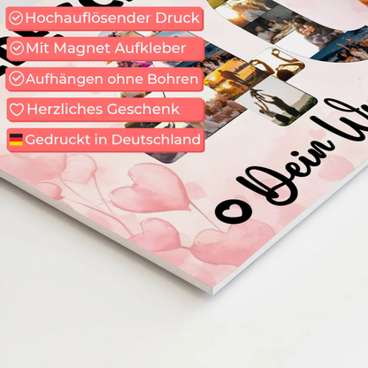 Magnetisches Fotoboard mit Unterschriften 40 Geburtstag Schwester