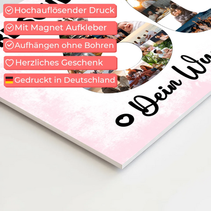 Fotoboard Magnet Poster mit Unterschriften 60 Geburtstag Schwiegermama