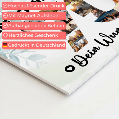 Fotoboard Poster magnetisch mit Wunschtext 70 Geburtstag Schwiegermama