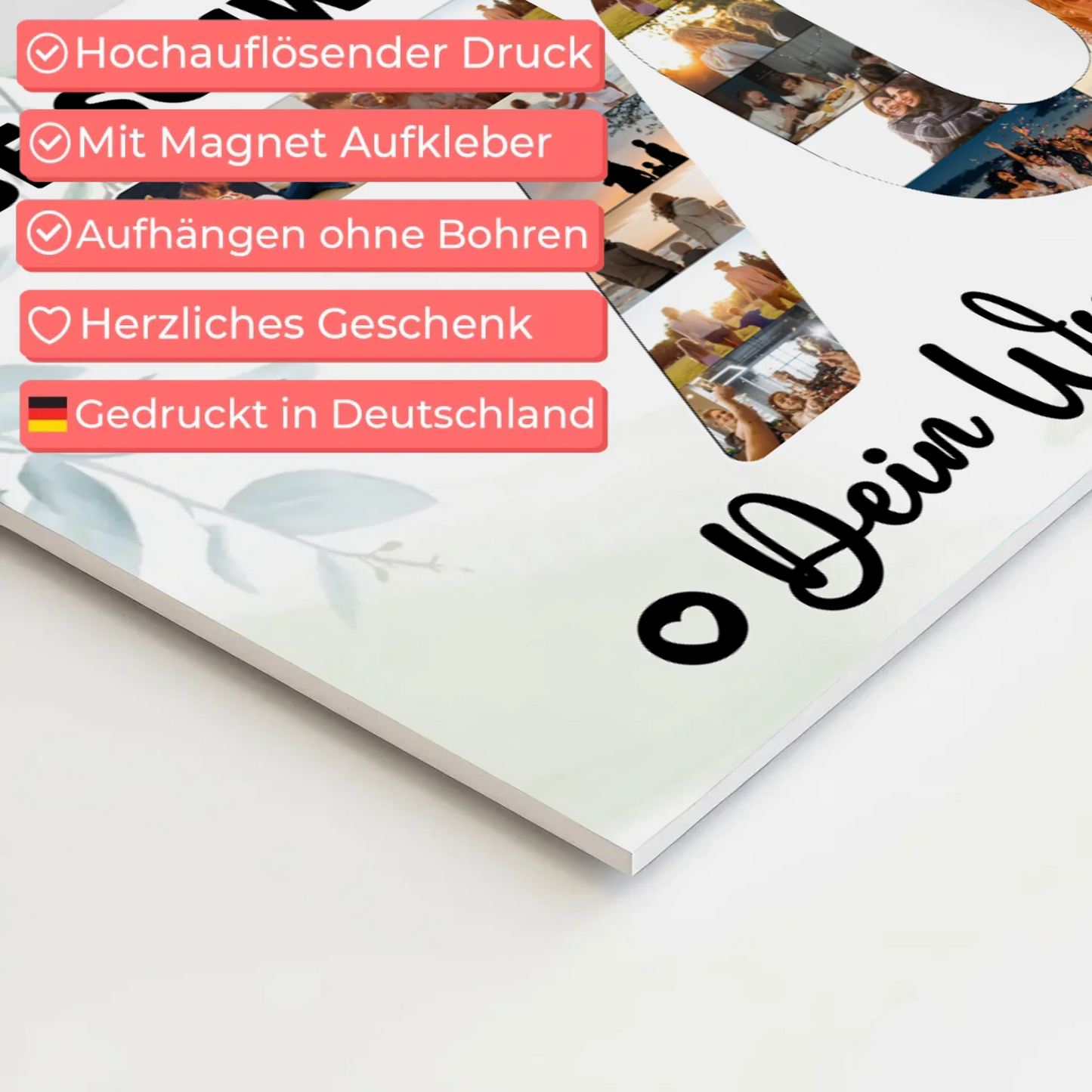 Fotoboard Poster magnetisch mit Wunschtext 70 Geburtstag Schwiegermama