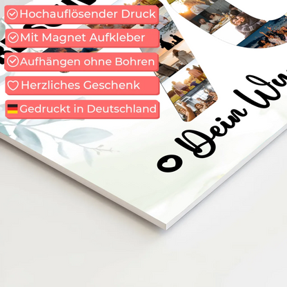 Fotoboard Poster magnetisch mit Wunschtext 70 Geburtstag Schwiegermama