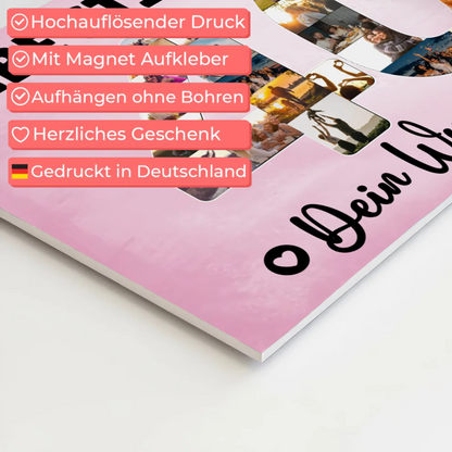Magnetisches Fotoboard mit Unterschriften 40 Geburtstag Stiefmama