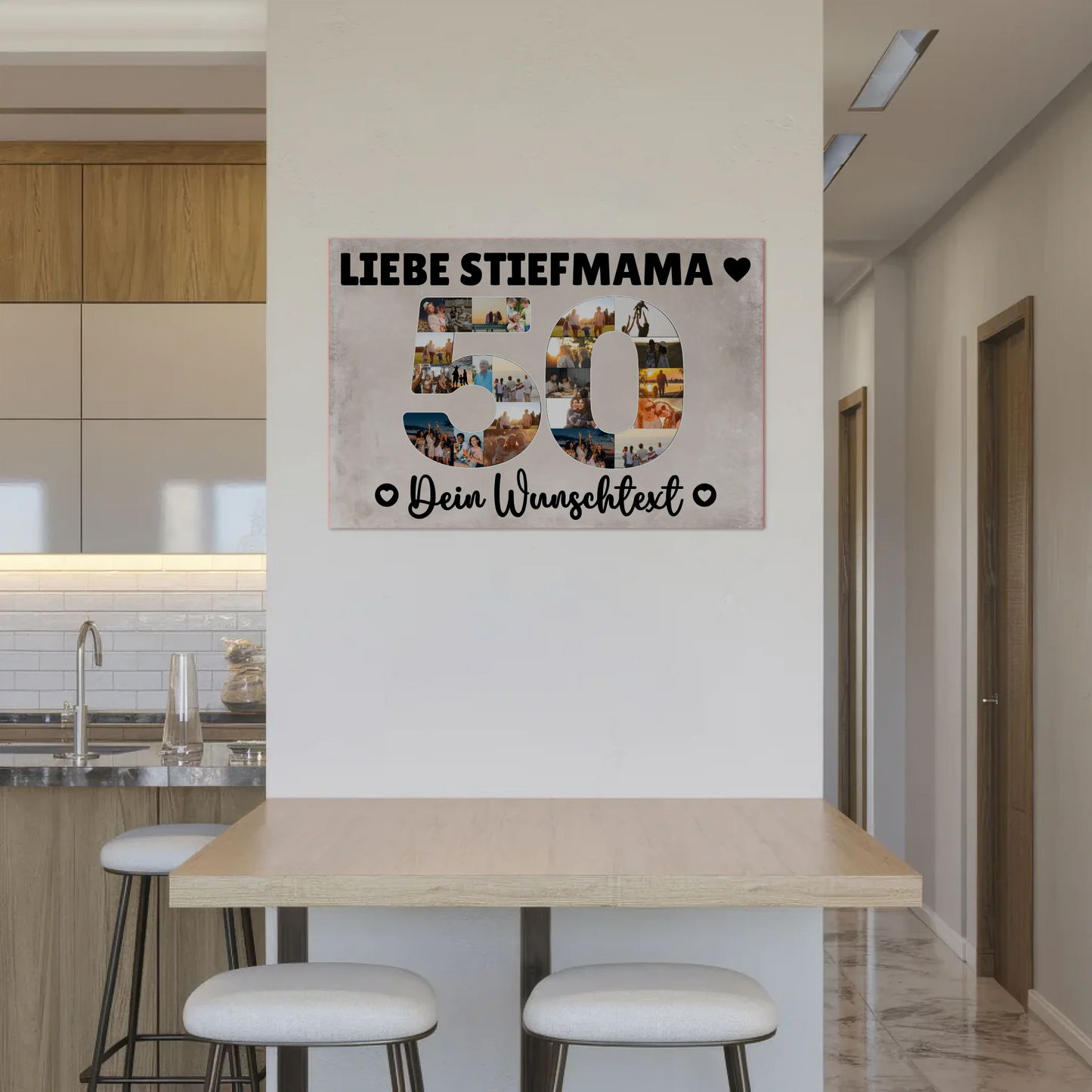 Magnet Poster mit Wunschtext 50 Geburtstag Stiefmama