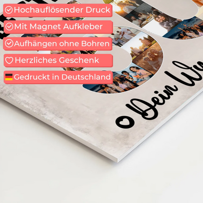 Magnet Poster mit Wunschtext 50 Geburtstag Stiefmama