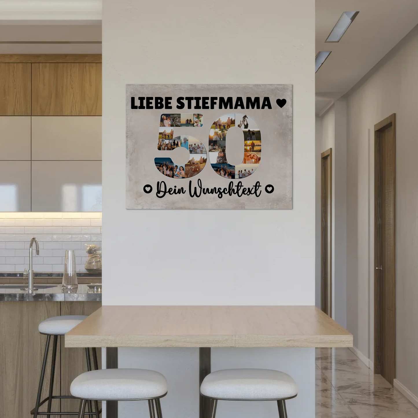Magnet Poster mit Wunschtext 50 Geburtstag Stiefmama
