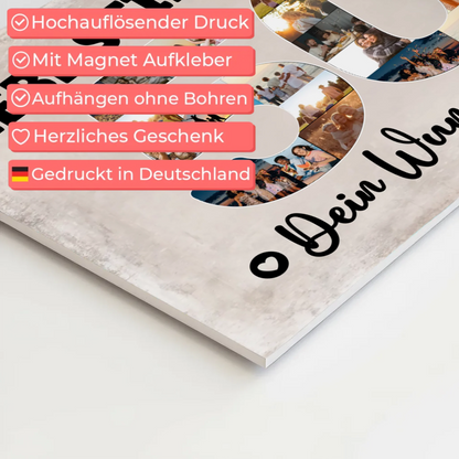 Magnet Poster mit Wunschtext 50 Geburtstag Stiefmama