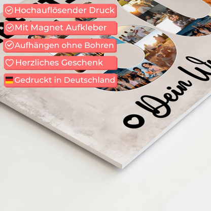 Magnet Poster mit Wunschtext 50 Geburtstag Stiefmama