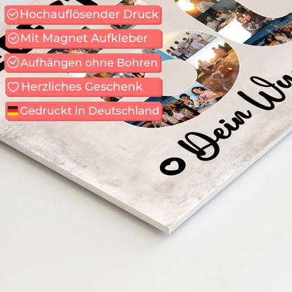Magnet Poster mit Wunschtext 50 Geburtstag Stiefmama