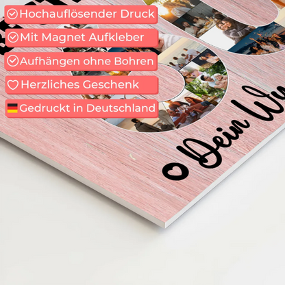 Magnet Wandbild mit Unterschriften 60 Geburtstag Stiefmama