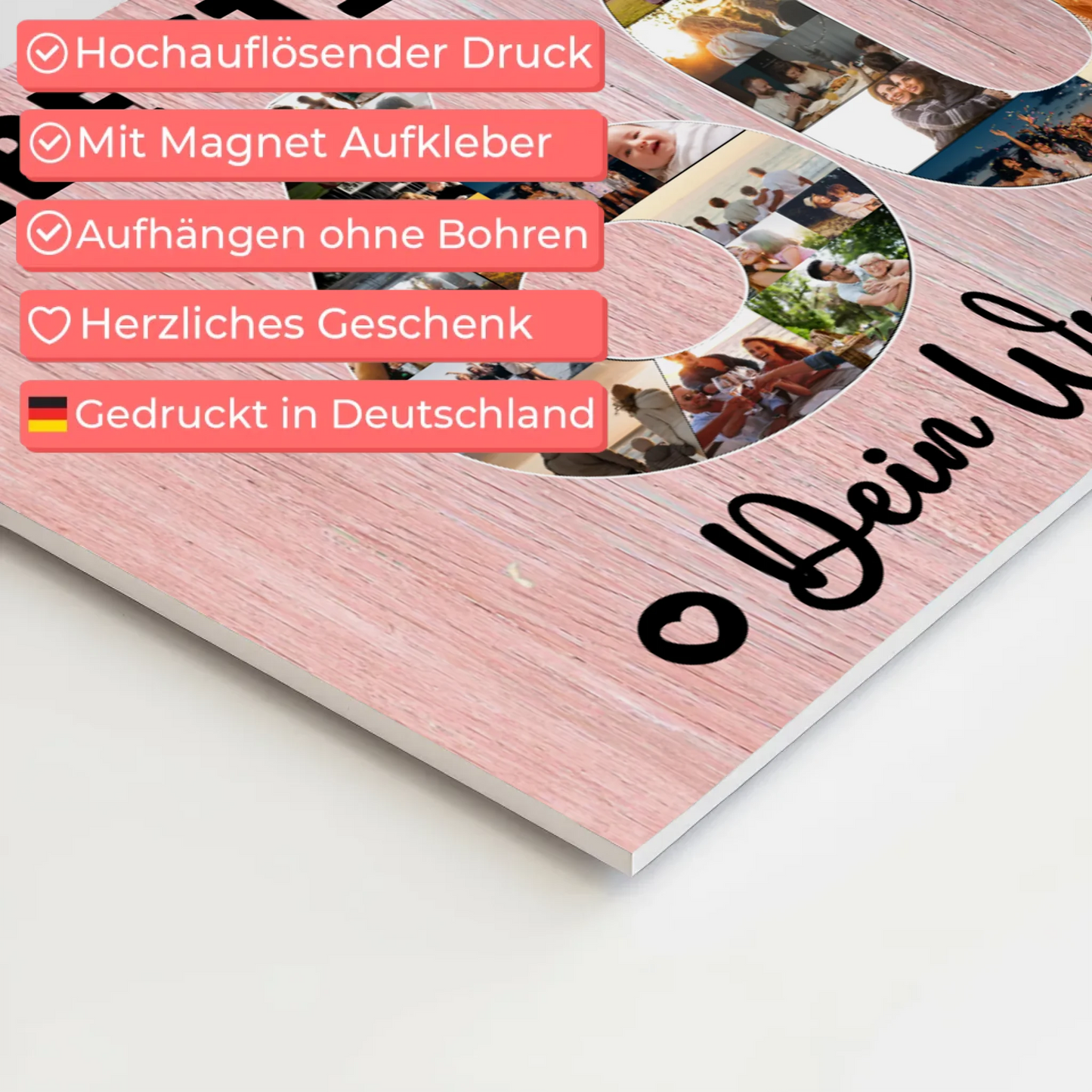 Magnet Wandbild mit Unterschriften 60 Geburtstag Stiefmama