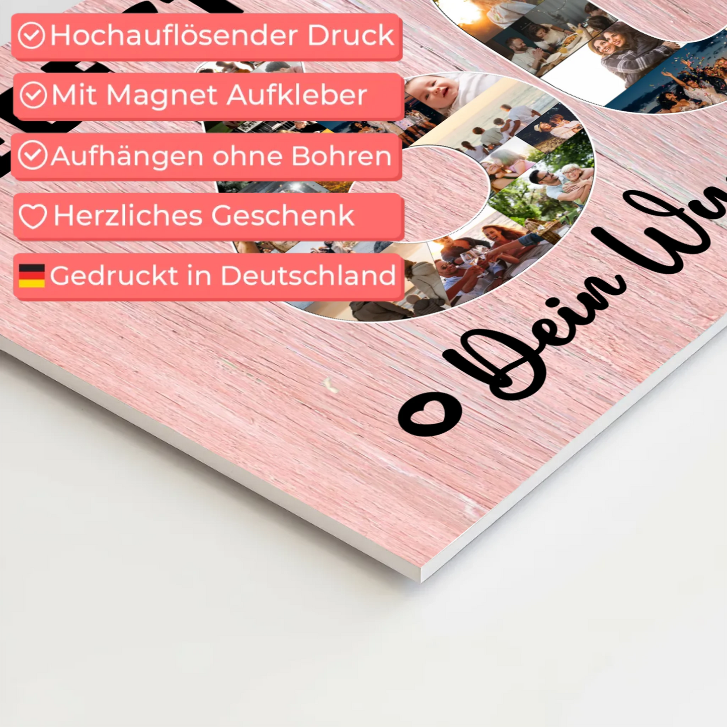 Magnet Wandbild mit Unterschriften 60 Geburtstag Stiefmama