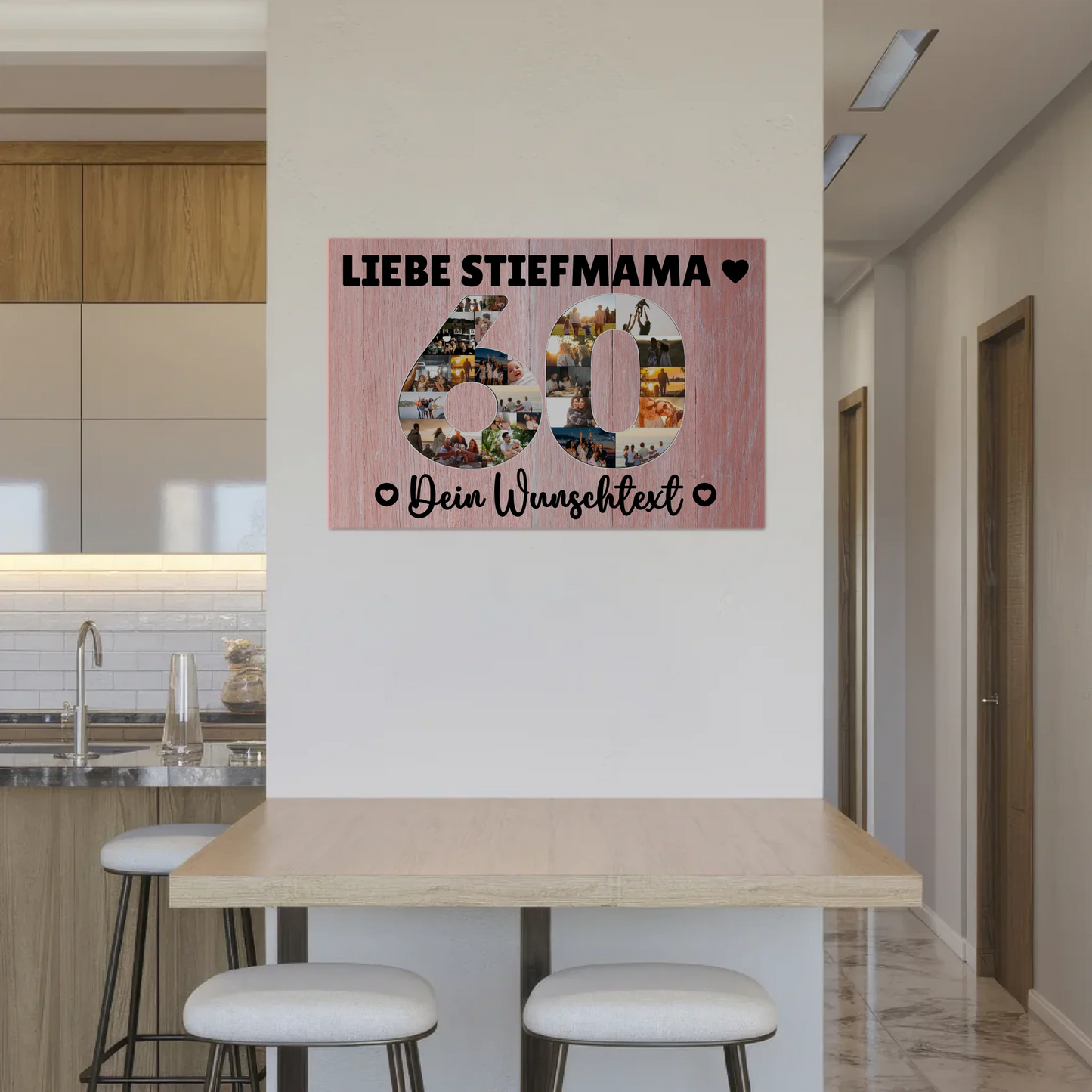 Magnet Wandbild mit Unterschriften 60 Geburtstag Stiefmama