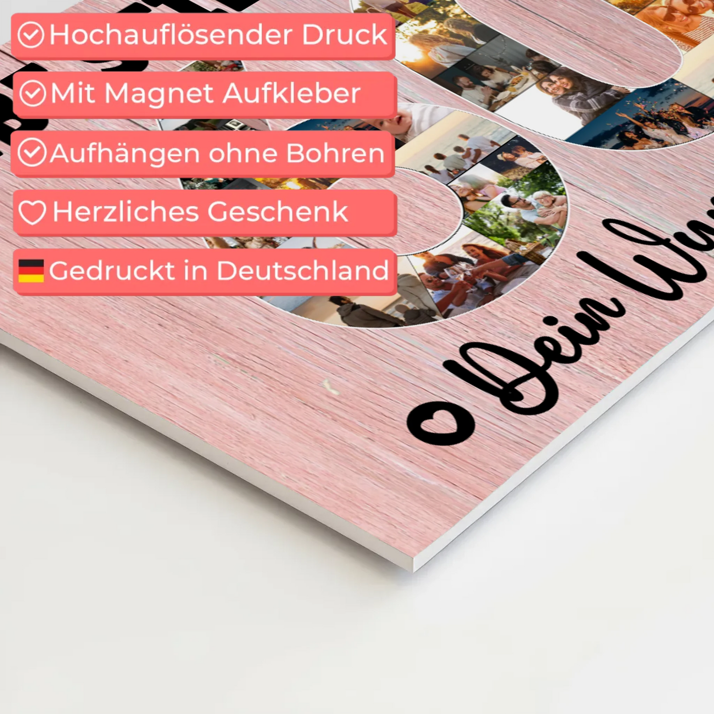 Magnet Wandbild mit Unterschriften 60 Geburtstag Stiefmama