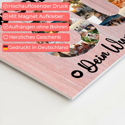Magnet Wandbild mit Unterschriften 60 Geburtstag Stiefmama