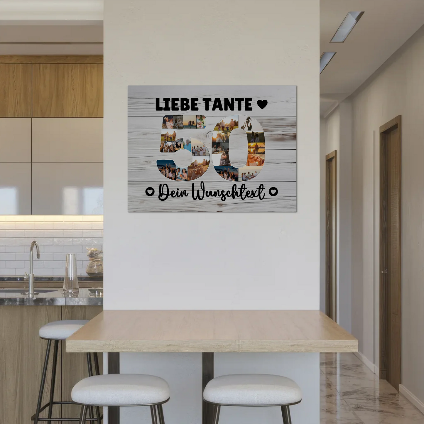 Fotoboard Poster magnetisch mit Wunschtext 50 Geburtstag Tante