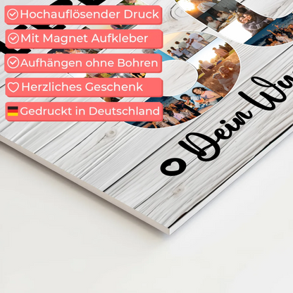 Fotoboard Poster magnetisch mit Wunschtext 50 Geburtstag Tante