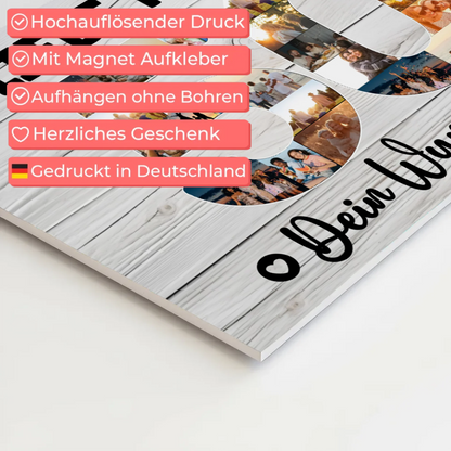 Fotoboard Poster magnetisch mit Wunschtext 50 Geburtstag Tante