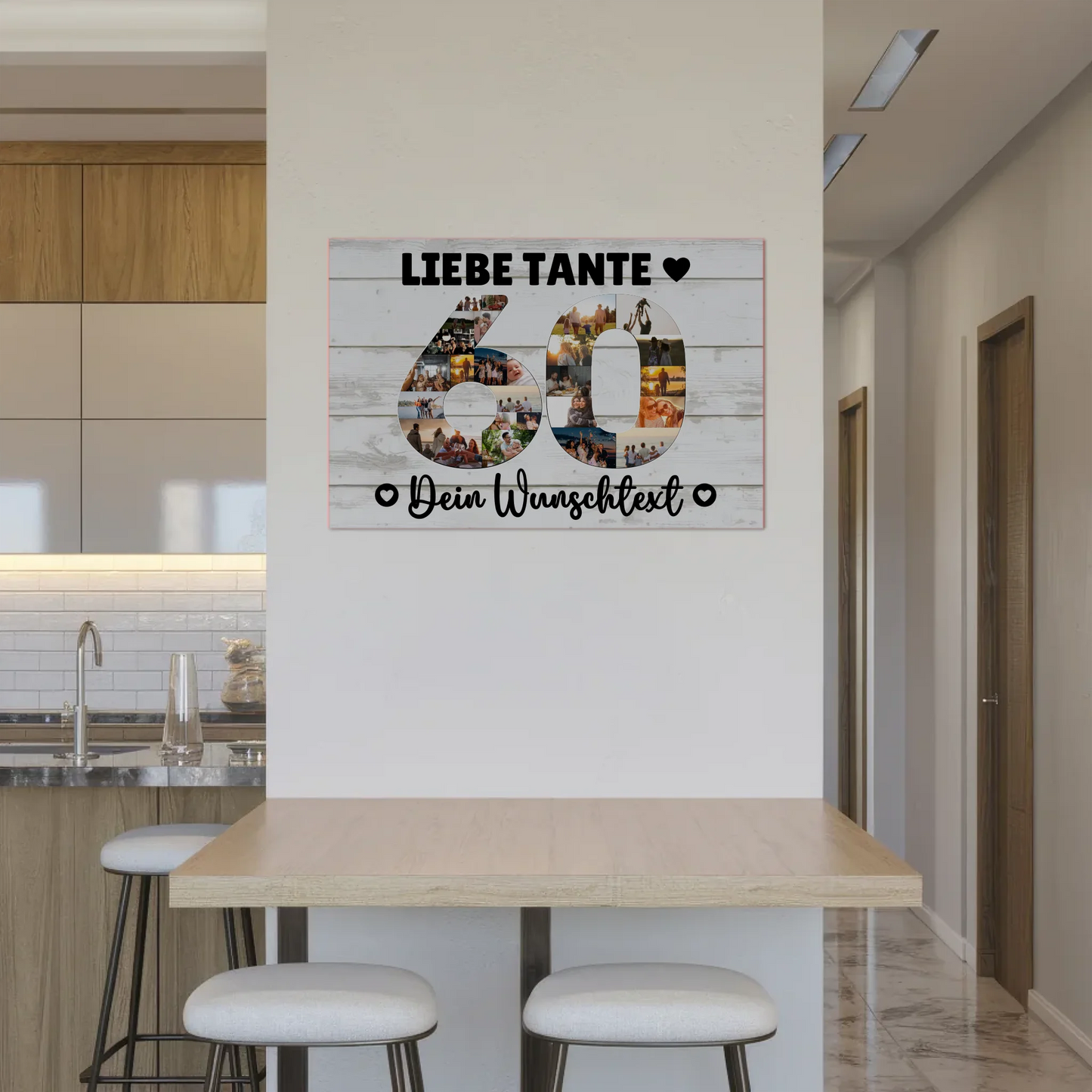 Magnetisches Fotoboard mit Unterschriften 60 Geburtstag Tante