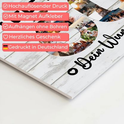 Magnetisches Fotoboard mit Unterschriften 60 Geburtstag Tante