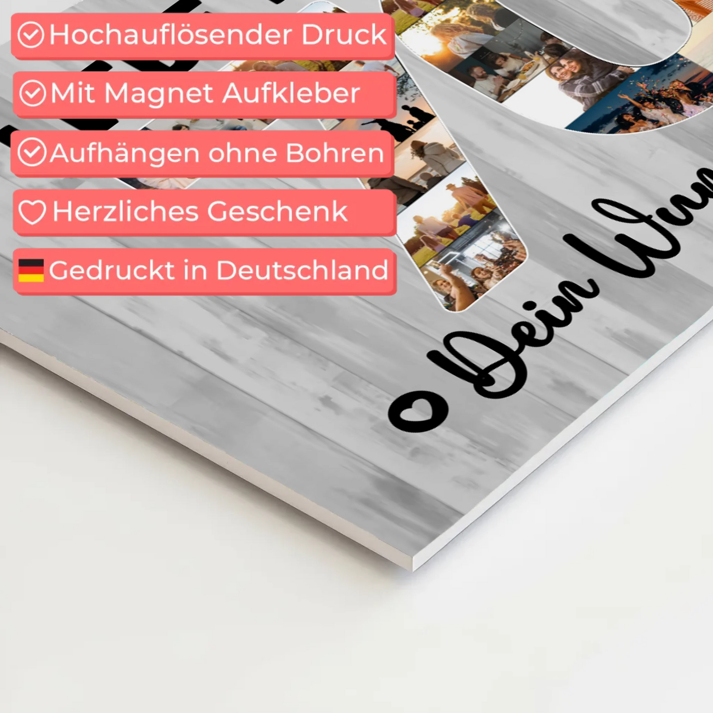 Magnet Poster mit Wunschtext 70 Geburtstag für Tante