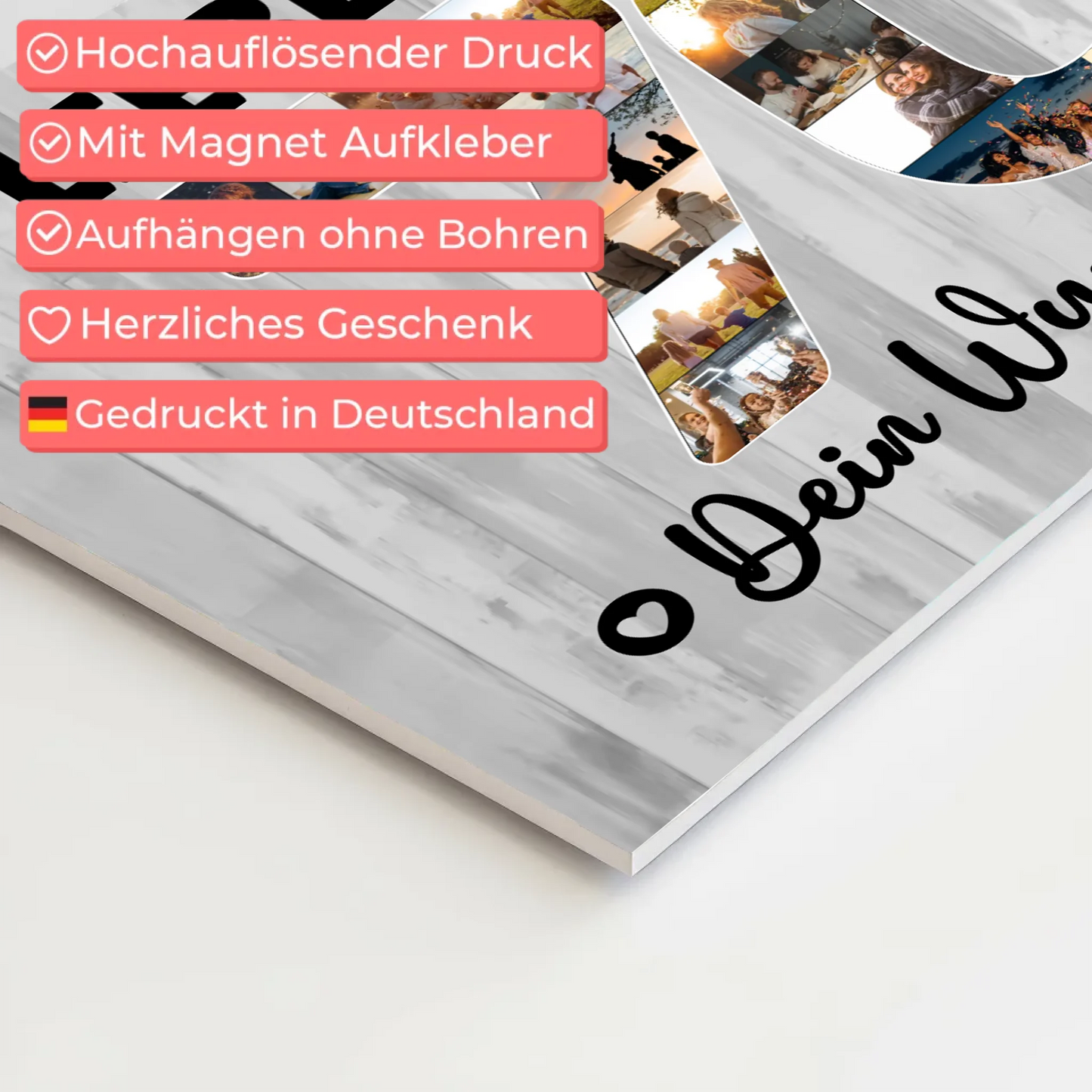 Magnet Poster mit Wunschtext 70 Geburtstag für Tante