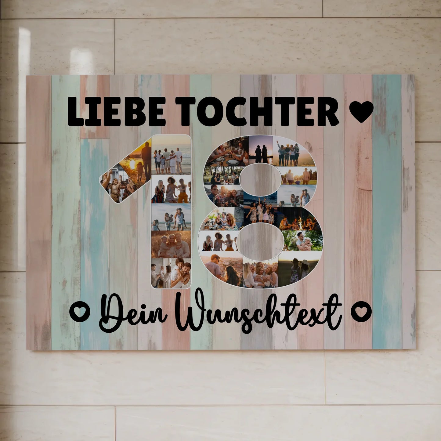 Magnet Wandbild mit Unterschriften 18 Geburtstag Tochter