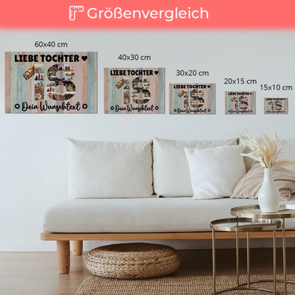 Magnet Wandbild mit Unterschriften 18 Geburtstag Tochter