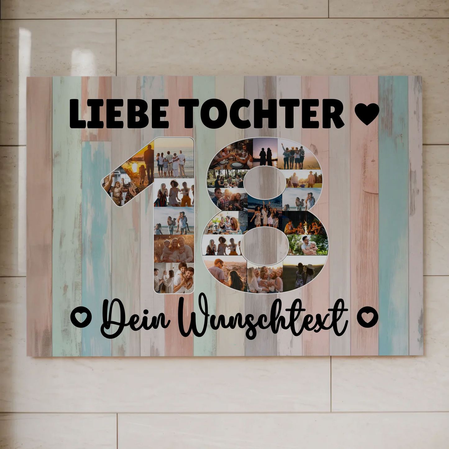 Magnet Wandbild mit Unterschriften 18 Geburtstag Tochter