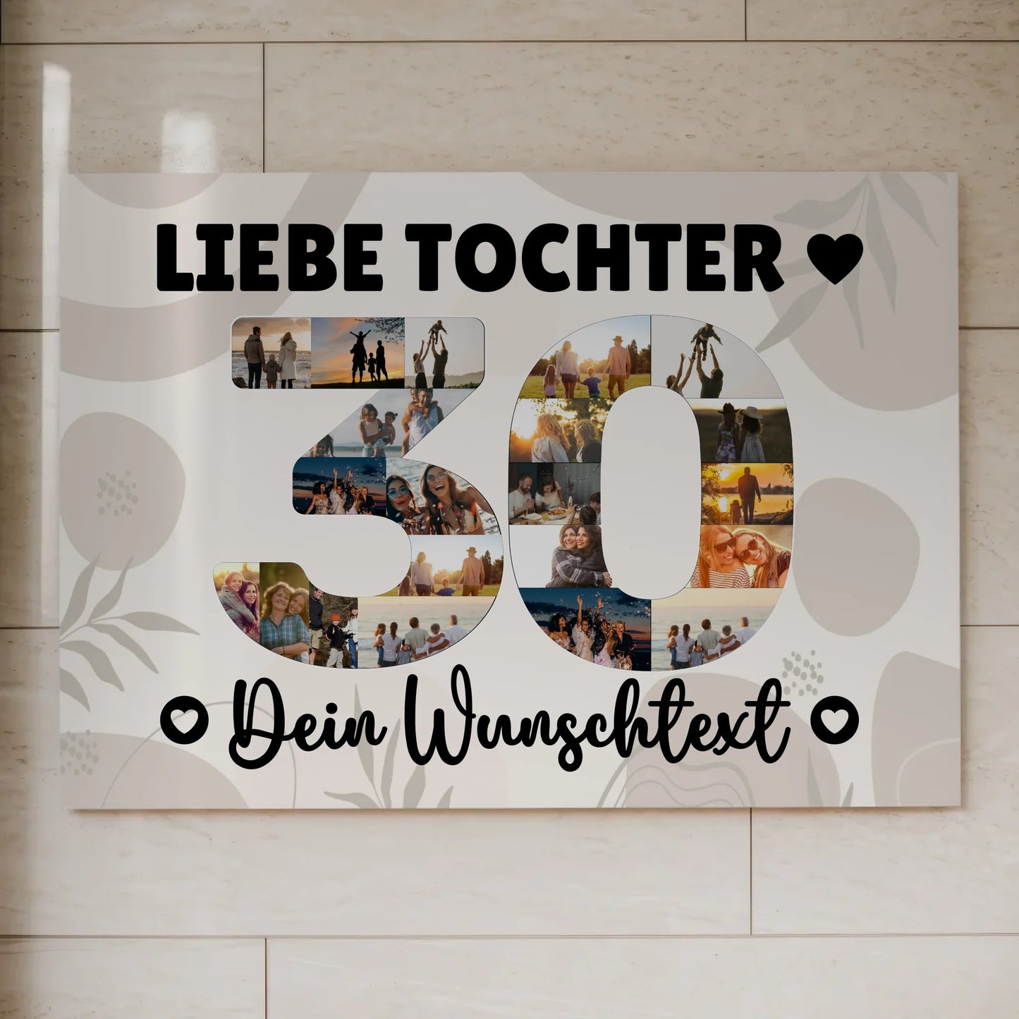 Fotoboard Magnet Poster mit Unterschriften 30 Geburtstag Tochter