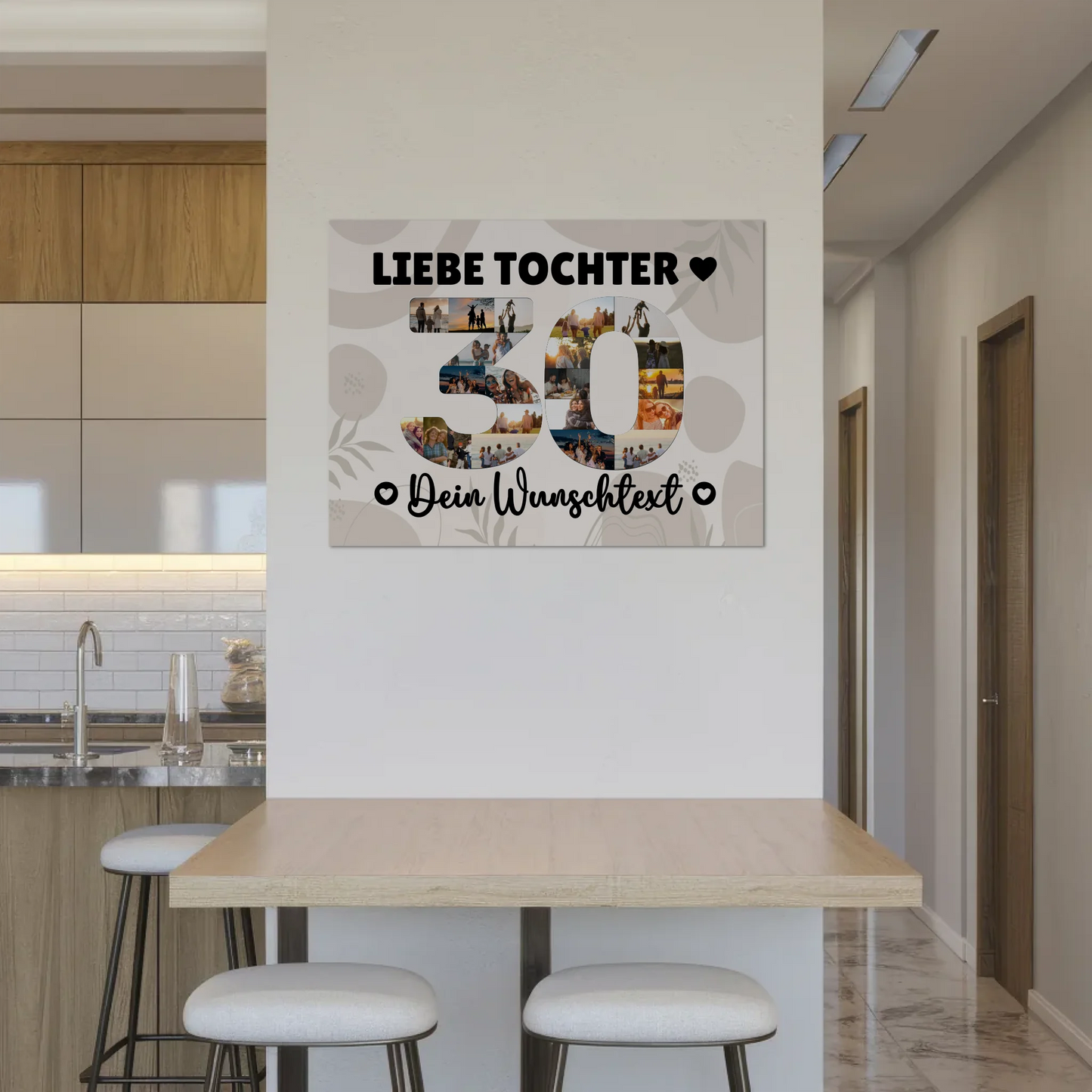 Fotoboard Magnet Poster mit Unterschriften 30 Geburtstag Tochter