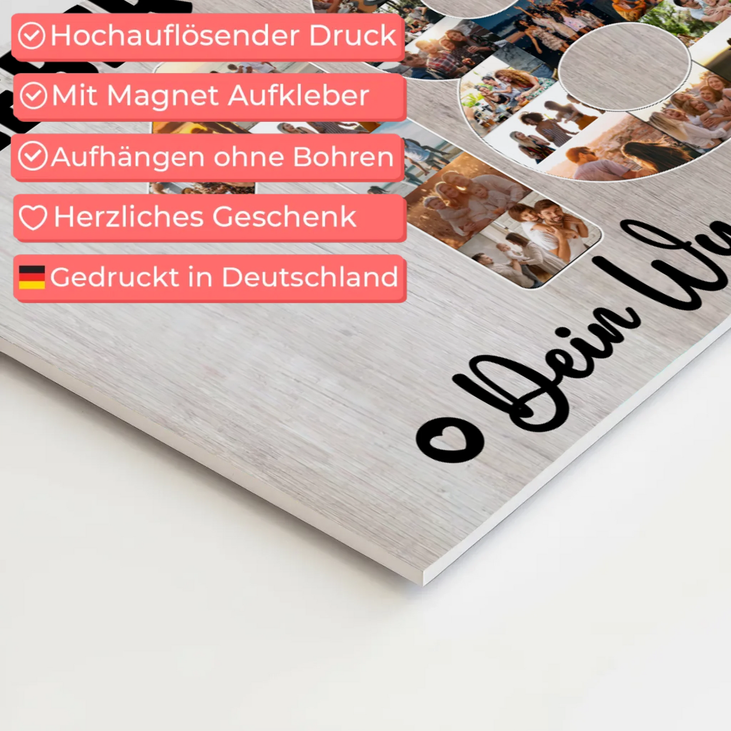 Fotoboard Poster magnetisch mit Wunschtext 18 Geburtstag Bruder