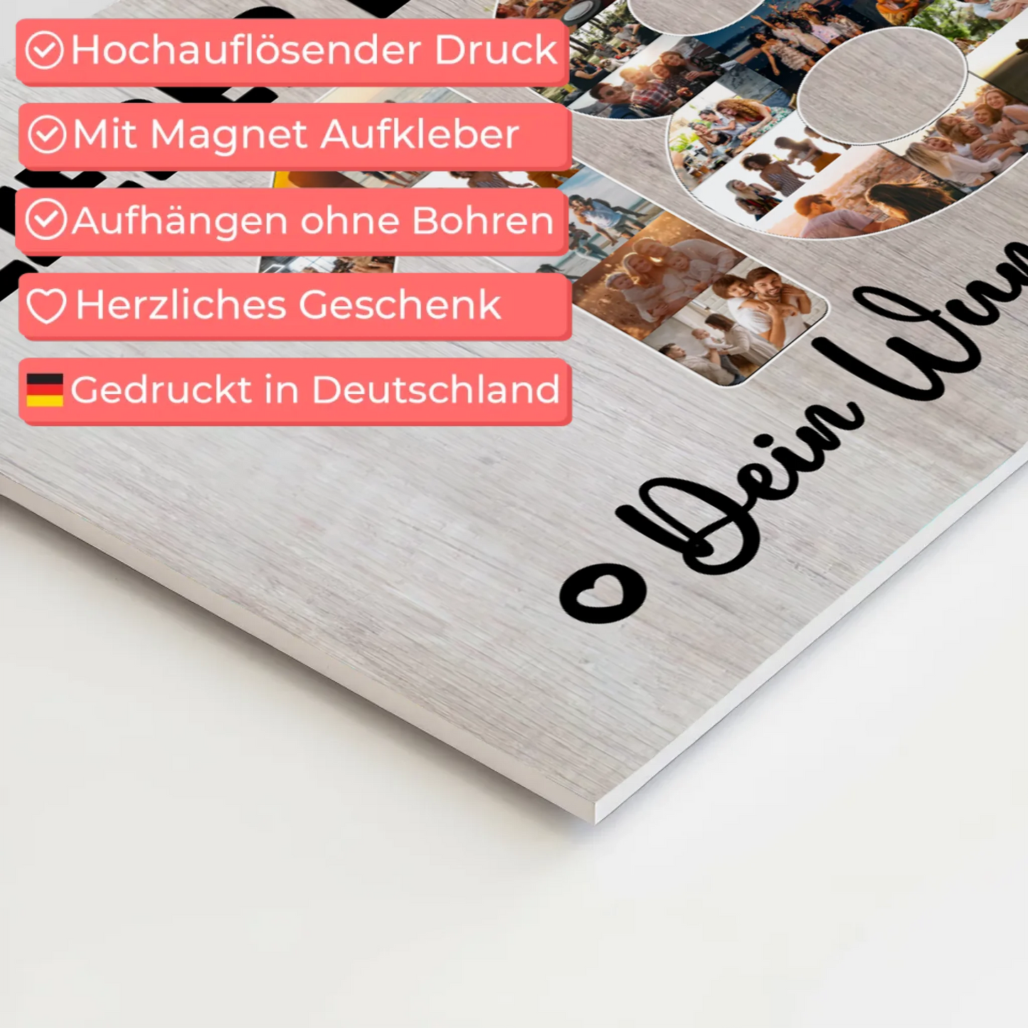 Fotoboard Poster magnetisch mit Wunschtext 18 Geburtstag Bruder
